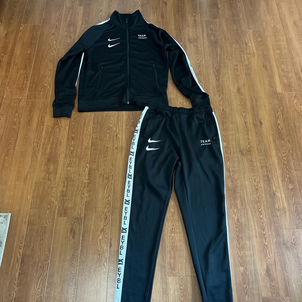Nike Black and White Team Tracksuit